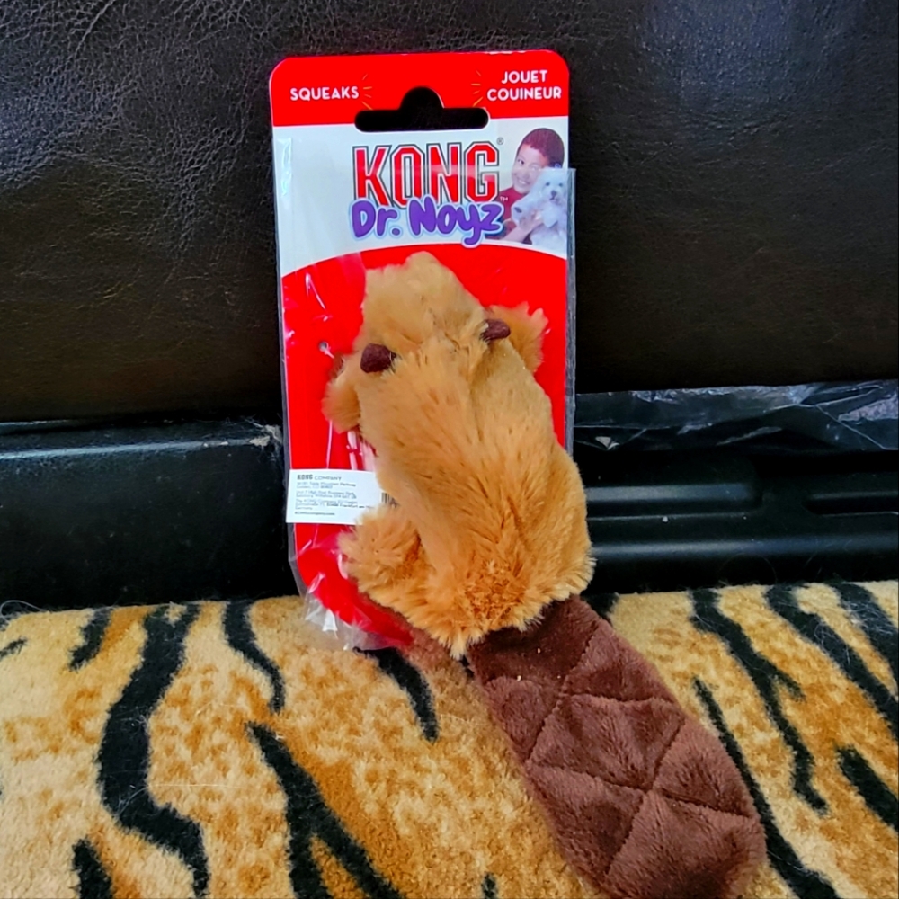 KONG Dog Dr. Noyz Brown Beaver Toy  W Sqeaker Small